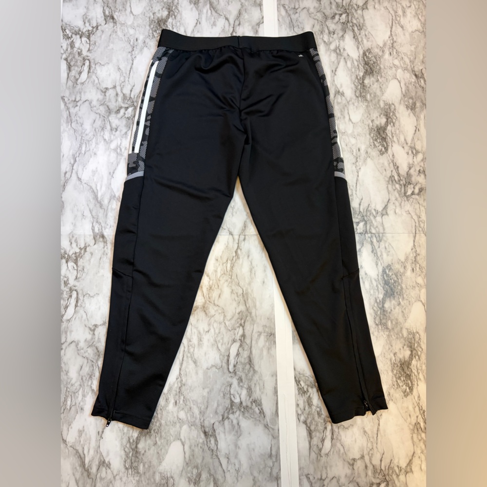 adidas Black‎  Track Pants with White Stripe Details size M - Picture 5 of 6